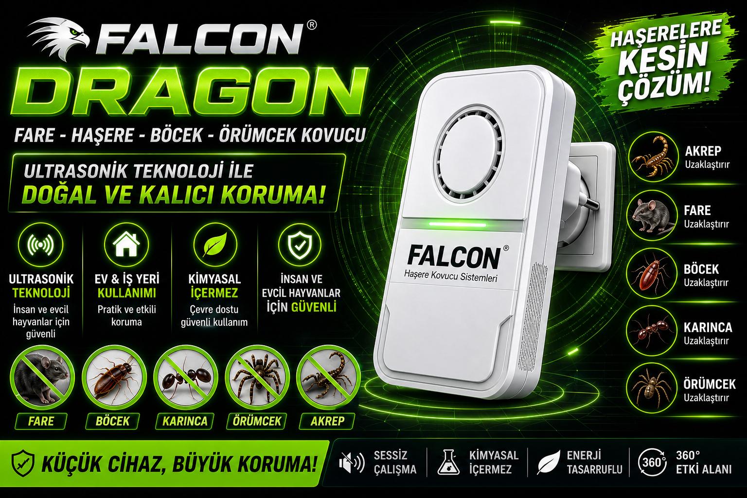 Falcon Dragon Ev tipi 80-100 m2 etkili